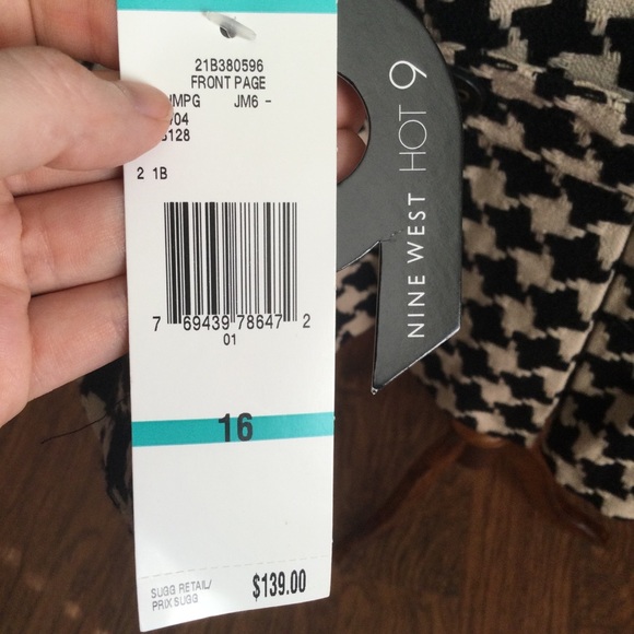 Nine West Black & Cream Houndstooth Blazer - Picture 3 of 4